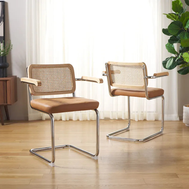 Chaise de salle à manger avec accoudoirs de 48 cm [LOT de 2] - 66x56x86 cm